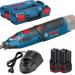 Гравер Bosch GRO 12V-35, зар, 2 акб, L-boxx